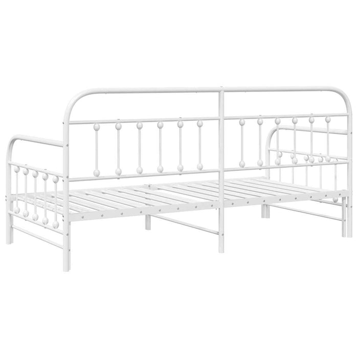Cadru de pat de zi cu headboard Alb 107 x 203 cm Oțel - WALTI WALTI