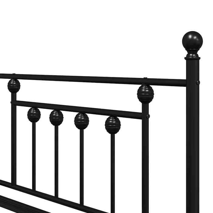 Cadru de pat de zi Negru 107 x 203 cm Oțel - WALTI WALTI