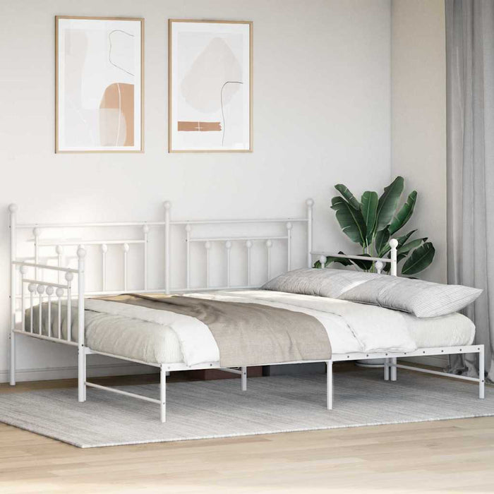 Cadru de pat de zi Alb 107 x 203 cm Oțel - WALTI WALTI