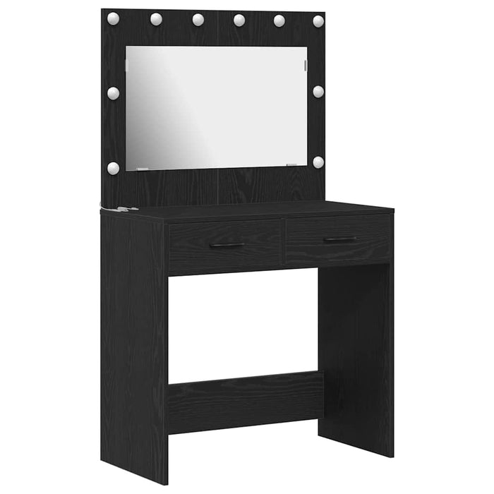 Birou de Toaletă Stejar negru 78,5 x 41 x 135 cm Lemn compozit - WALTI WALTI