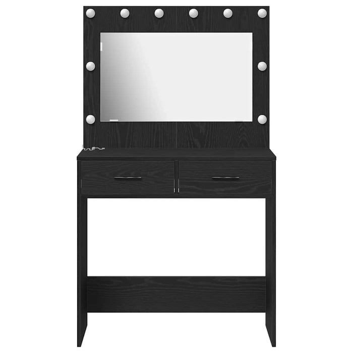 Birou de Toaletă Stejar negru 78,5 x 41 x 135 cm Lemn compozit - WALTI WALTI