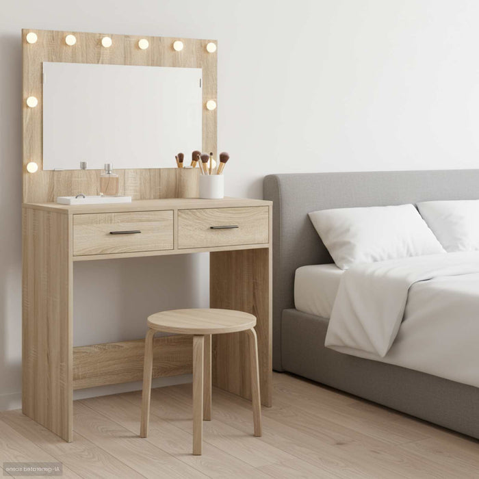 Birou de Toaletă Stejar sonoma 78,5 x 41 x 135 cm Lemn compozit - WALTI WALTI