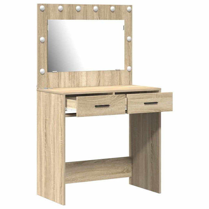 Birou de Toaletă Stejar sonoma 78,5 x 41 x 135 cm Lemn compozit - WALTI WALTI