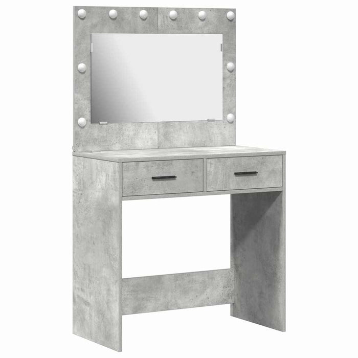 Birou de Toaletă Gri beton 78,5 x 41 x 135 cm Lemn compozit - WALTI WALTI