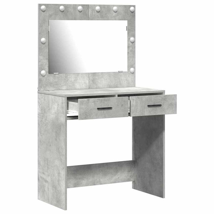 Birou de Toaletă Gri beton 78,5 x 41 x 135 cm Lemn compozit - WALTI WALTI