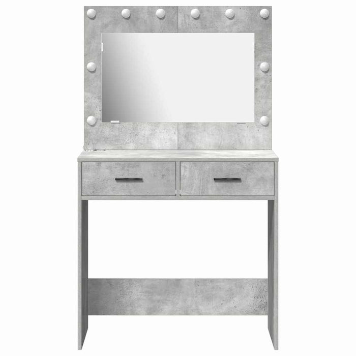 Birou de Toaletă Gri beton 78,5 x 41 x 135 cm Lemn compozit - WALTI WALTI