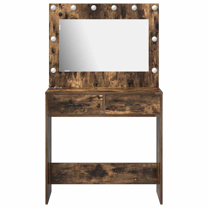 Birou de Toaletă cu sertar Stejar fumuriu 78,5 x 41 x 135 cm - WALTI WALTI