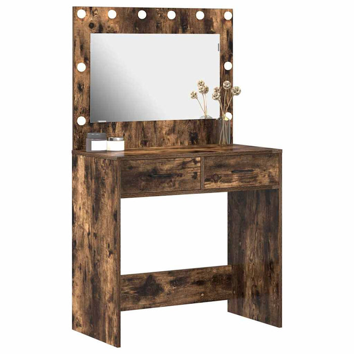 Birou de Toaletă cu sertar Stejar fumuriu 78,5 x 41 x 135 cm - WALTI WALTI