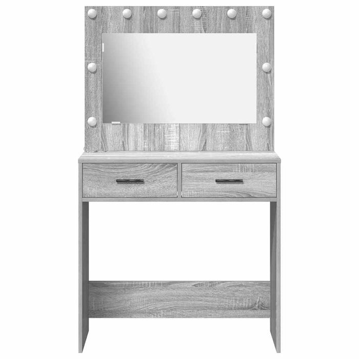 Birou de Toaletă sonoma gri 78,5 x 41 x 135 cm Lemn compozit - WALTI WALTI