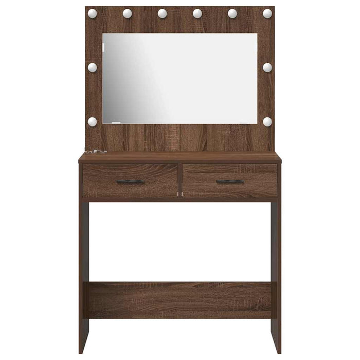 Birou de Toaletă Stejar brun 78,5 x 41 x 135 cm Lemn compozit - WALTI WALTI