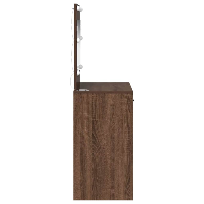 Birou de Toaletă Stejar brun 78,5 x 41 x 135 cm Lemn compozit - WALTI WALTI