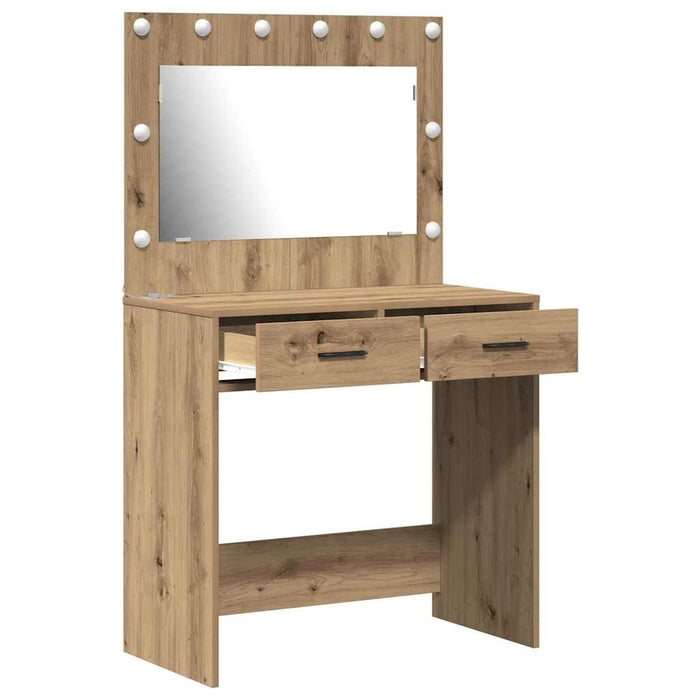 Birou de Toaletă cu sertar stejar artizanal 78,5 x 41 x 135 cm - WALTI WALTI