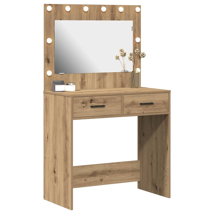 Birou de Toaletă cu sertar stejar artizanal 78,5 x 41 x 135 cm - WALTI WALTI