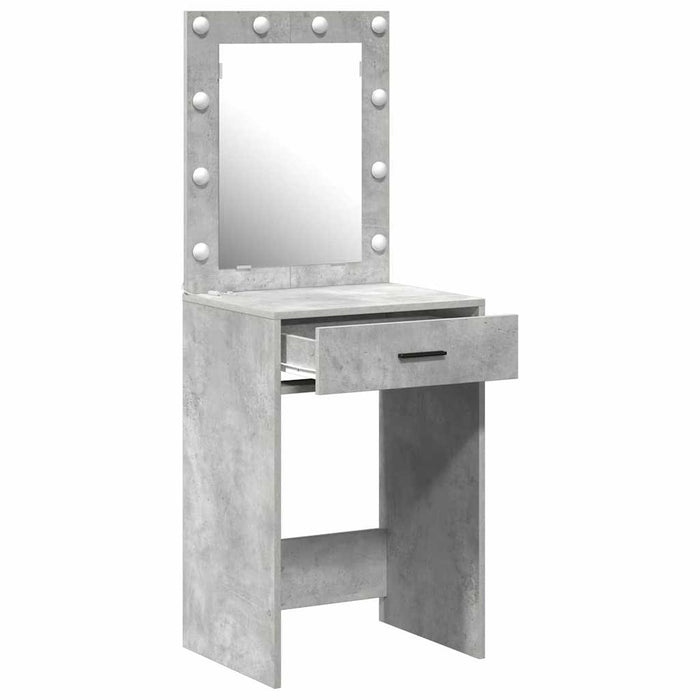 Birou de Toaletă Gri beton 50 x 41 x 135 cm Lemn compozit - WALTI WALTI