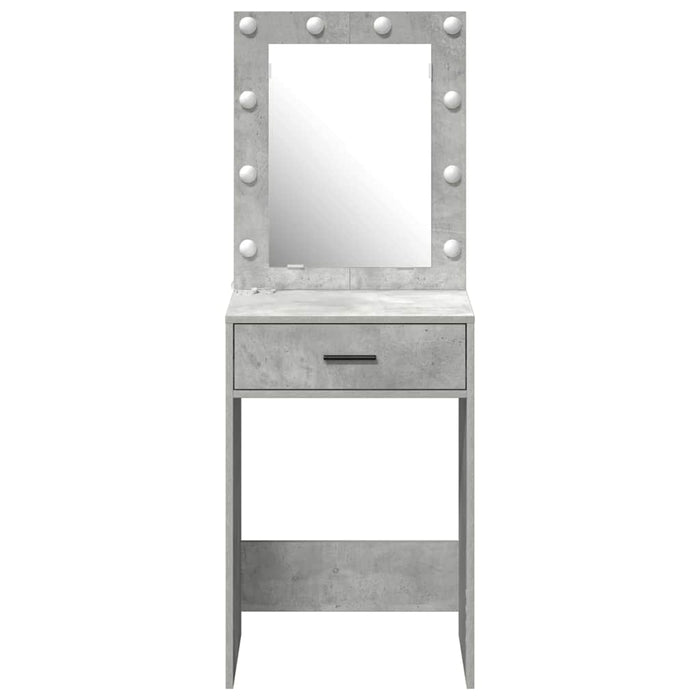 Birou de Toaletă Gri beton 50 x 41 x 135 cm Lemn compozit - WALTI WALTI