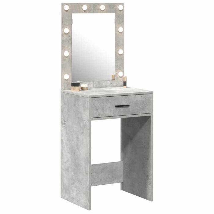 Birou de Toaletă Gri beton 50 x 41 x 135 cm Lemn compozit - WALTI WALTI