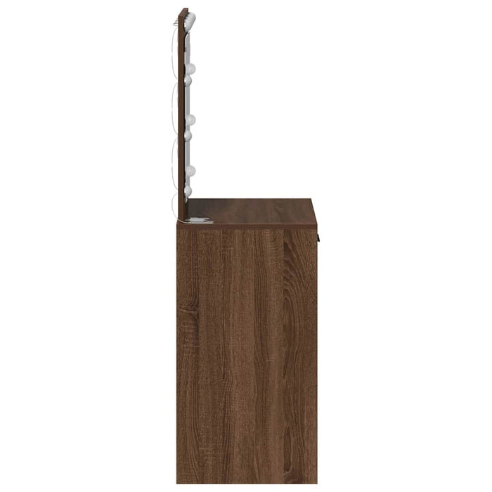 Birou de Toaletă Stejar închis 50 x 41 x 135 cm Lemn compozit - WALTI WALTI