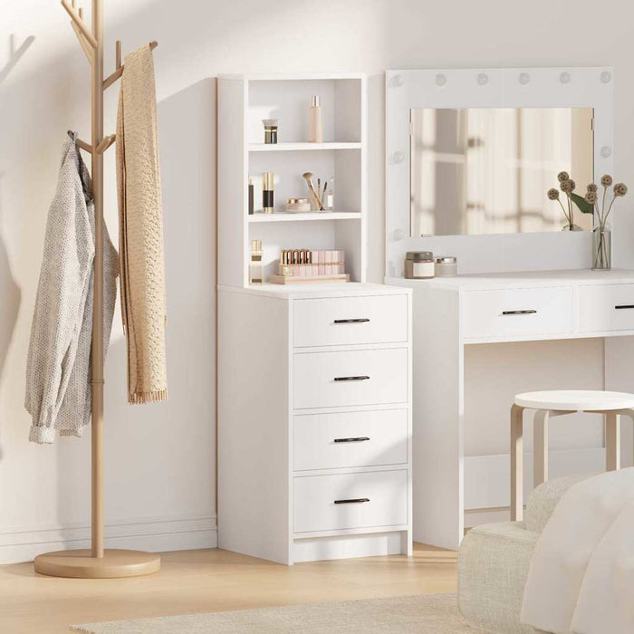 Bufet cu sertar Alb 40 x 41 x 135 cm Lemn compozit - WALTI WALTI