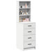 Bufet cu sertar Alb 40 x 41 x 135 cm Lemn compozit - WALTI WALTI