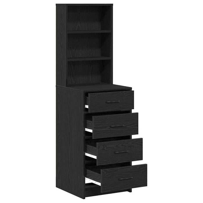Bufet cu sertar Stejar negru 40 x 41 x 135 cm Lemn compozit - WALTI WALTI