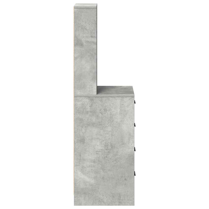 Bufet cu sertar Gri beton 40 x 41 x 135 cm Lemn compozit - WALTI WALTI