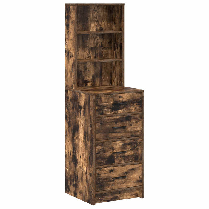 Bufet cu sertar Stejar afumat 40 x 41 x 135 cm Lemn compozit - WALTI WALTI