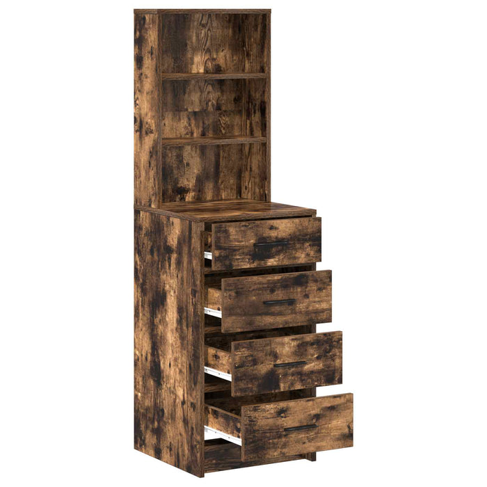 Bufet cu sertar Stejar afumat 40 x 41 x 135 cm Lemn compozit - WALTI WALTI