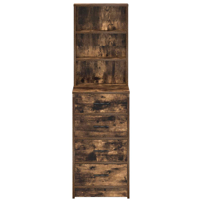 Bufet cu sertar Stejar afumat 40 x 41 x 135 cm Lemn compozit - WALTI WALTI