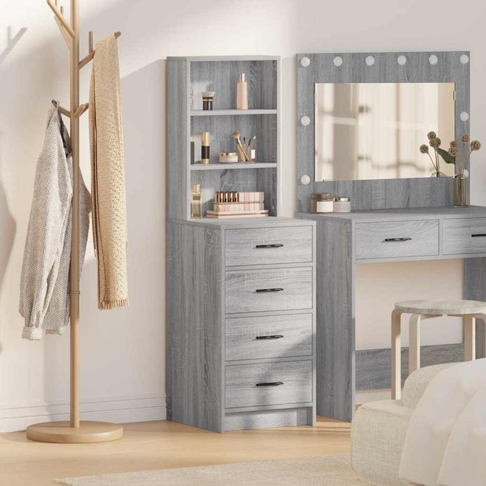 Bufet cu sertar sonoma gri 40 x 41 x 135 cm Lemn compozit - WALTI WALTI