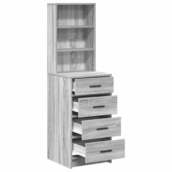 Bufet cu sertar sonoma gri 40 x 41 x 135 cm Lemn compozit - WALTI WALTI