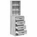 Bufet cu sertar sonoma gri 40 x 41 x 135 cm Lemn compozit - WALTI WALTI