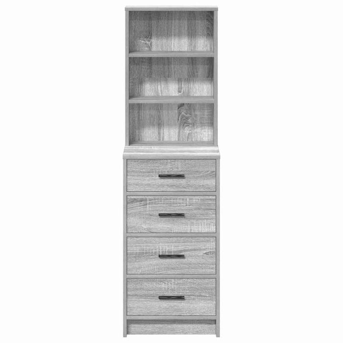Bufet cu sertar sonoma gri 40 x 41 x 135 cm Lemn compozit - WALTI WALTI