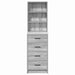 Bufet cu sertar sonoma gri 40 x 41 x 135 cm Lemn compozit - WALTI WALTI