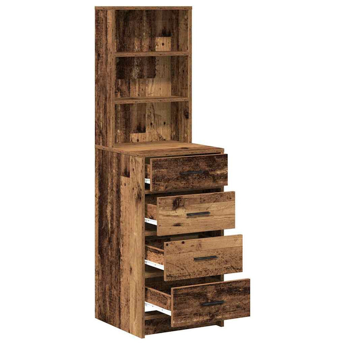 Bufet cu sertar Lemn vechi 40 x 41 x 135 cm Lemn compozit - WALTI WALTI