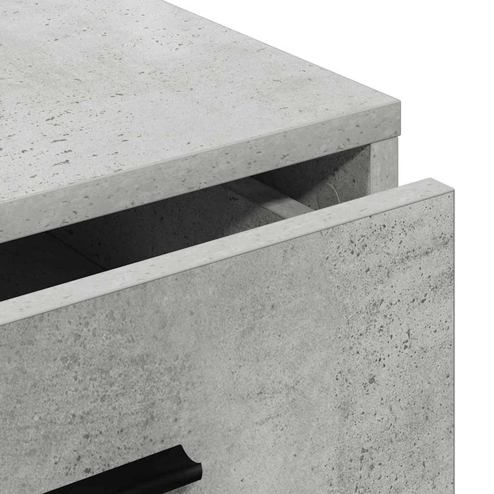 Bufet cu sertar Gri beton 40 x 41 x 75 cm Lemn compozit - WALTI WALTI