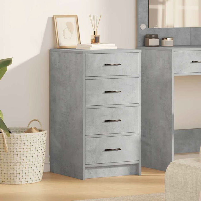 Bufet cu sertar Gri beton 40 x 41 x 75 cm Lemn compozit - WALTI WALTI