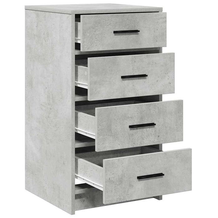 Bufet cu sertar Gri beton 40 x 41 x 75 cm Lemn compozit - WALTI WALTI