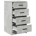 Bufet cu sertar Gri beton 40 x 41 x 75 cm Lemn compozit - WALTI WALTI