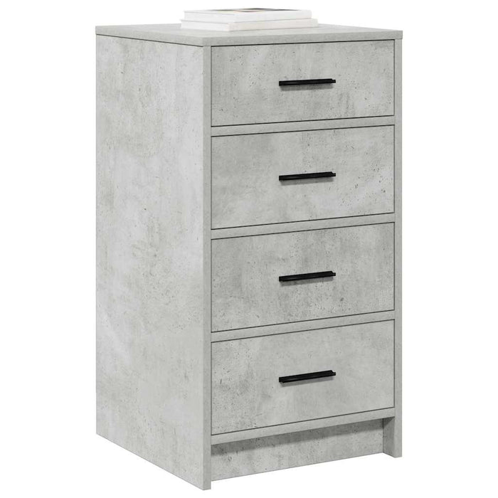 Bufet cu sertar Gri beton 40 x 41 x 75 cm Lemn compozit - WALTI WALTI
