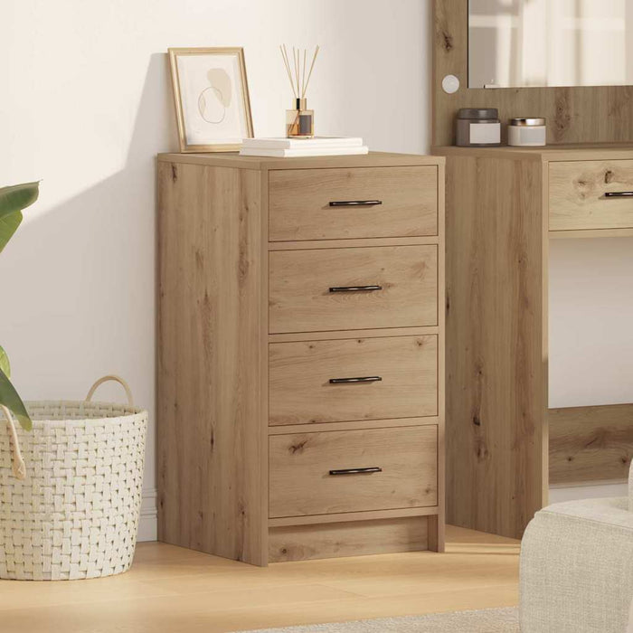 Bufet cu sertar stejar artizanal 40 x 41 x 75 cm Lemn compozit - WALTI WALTI