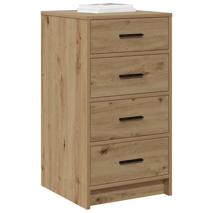Bufet cu sertar stejar artizanal 40 x 41 x 75 cm Lemn compozit - WALTI WALTI