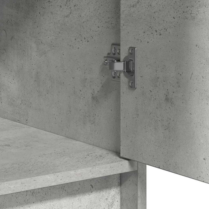 Bufet cu sertar Gri beton 40 x 40.5 x 75 cm Lemn compozit - WALTI WALTI
