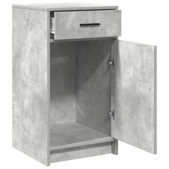 Bufet cu sertar Gri beton 40 x 40.5 x 75 cm Lemn compozit - WALTI WALTI