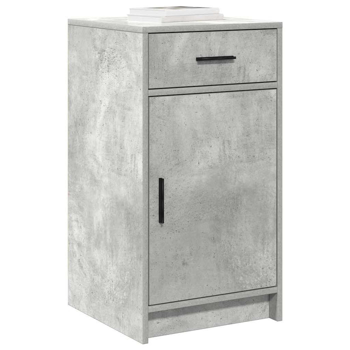Bufet cu sertar Gri beton 40 x 40.5 x 75 cm Lemn compozit - WALTI WALTI