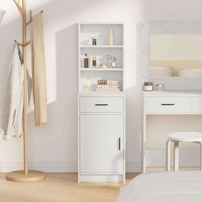 Bufet cu sertar Alb 40 x 40,5 x 135 cm Lemn compozit - WALTI WALTI