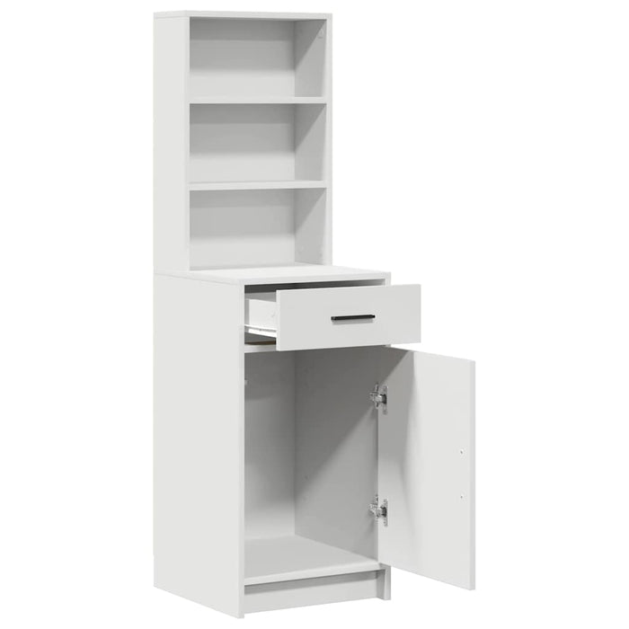 Bufet cu sertar Alb 40 x 40,5 x 135 cm Lemn compozit - WALTI WALTI