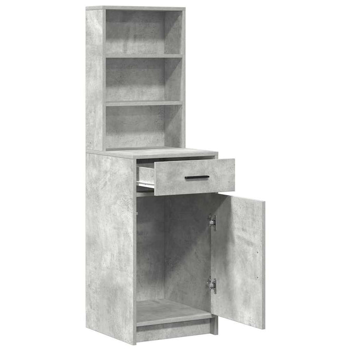 Bufet cu sertar Gri din beton 40 x 40,5 x 135 cm Lemn compozit - WALTI WALTI