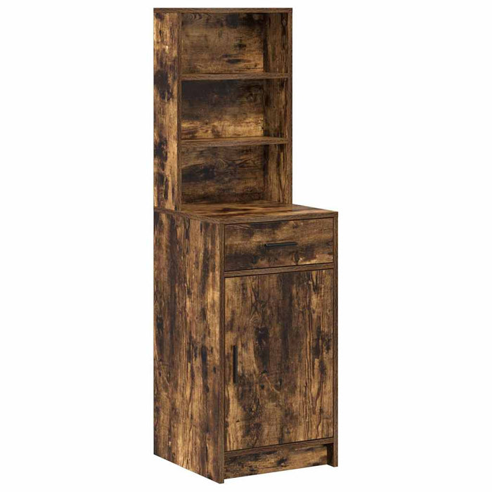 Bufet cu sertar Stejar fumuriu 40 x 40,5 x 135 cm Lemn compozit - WALTI WALTI