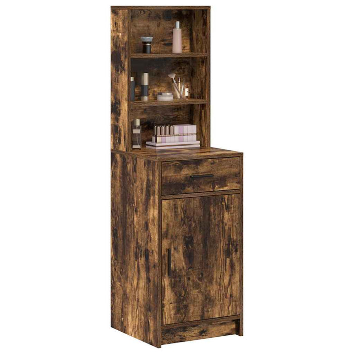 Bufet cu sertar Stejar fumuriu 40 x 40,5 x 135 cm Lemn compozit - WALTI WALTI