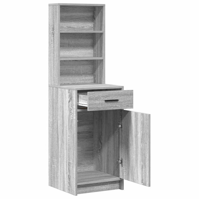 Bufet cu sertar Gri Sonoma 40 x 40,5 x 135 cm Lemn compozit - WALTI WALTI